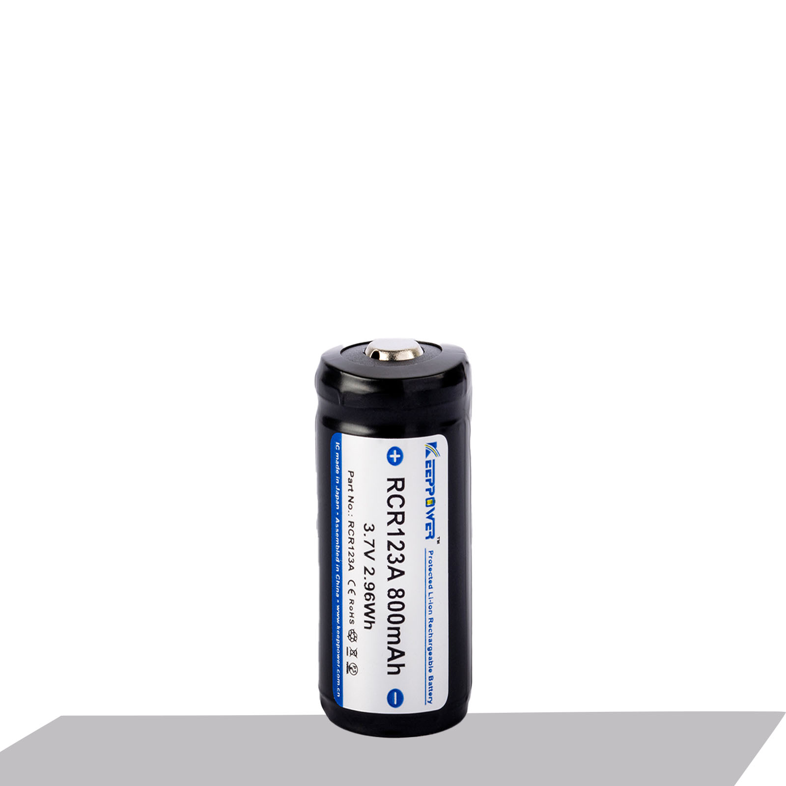 Rechargeable battery KEEPPOWER RCR123A 800 mAh (Li-Ion) with